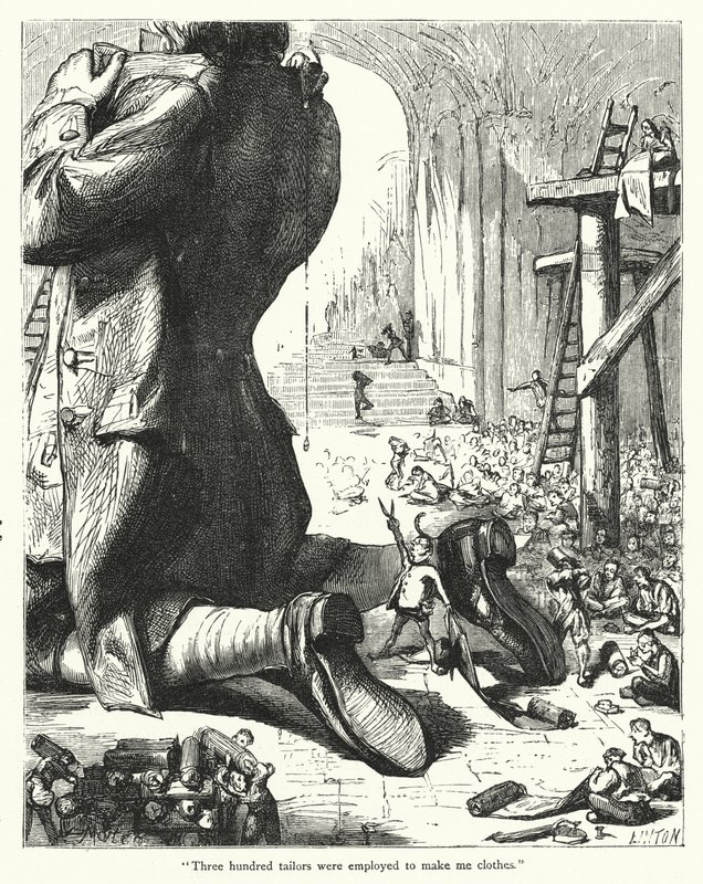 Illustrazione per I Viaggi di Gulliver di Jonathan Swift da Thomas Morten