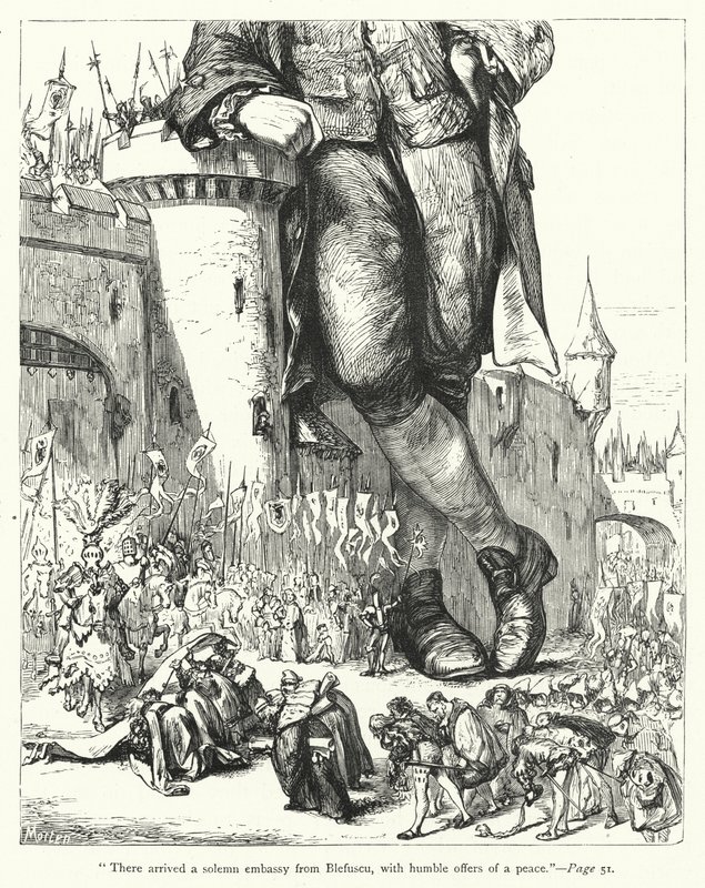 Illustrazione per I Viaggi di Gulliver di Jonathan Swift da Thomas Morten
