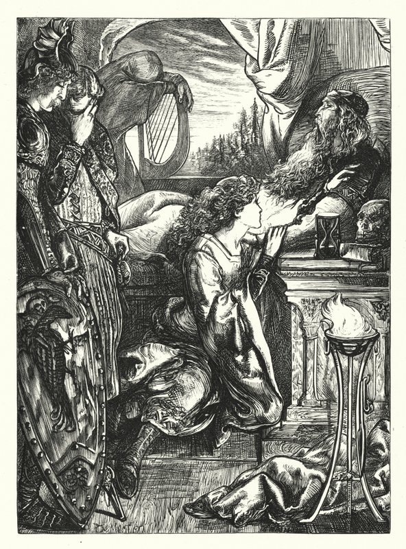 Il vichingo morente (incisione) da Thomas Morten
