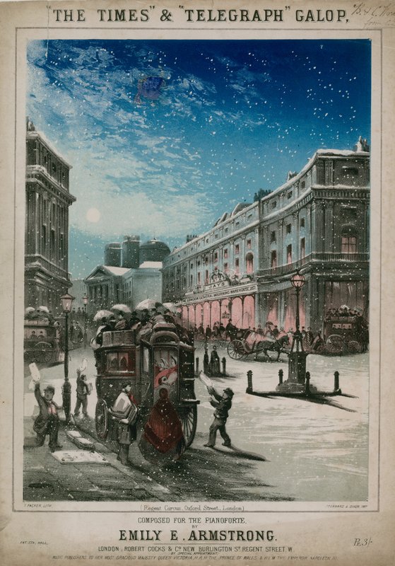 Partitura musicale per The Times and Telegraph Galop da Thomas Packer