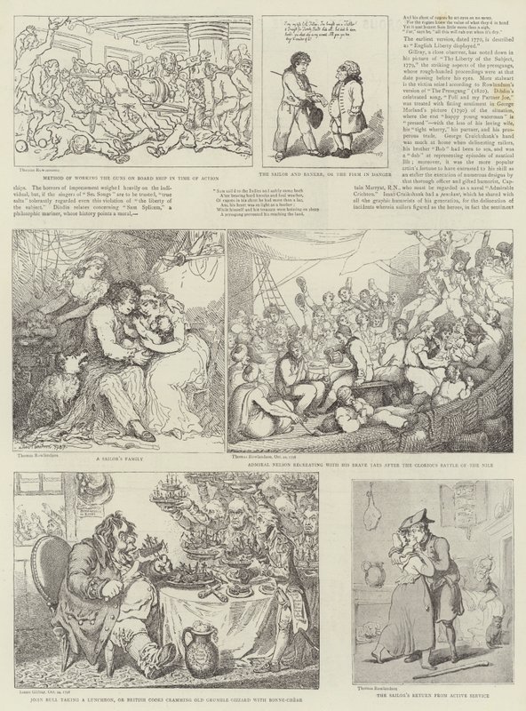 Arte umoristica alla Royal Naval Exhibition da Thomas Rowlandson