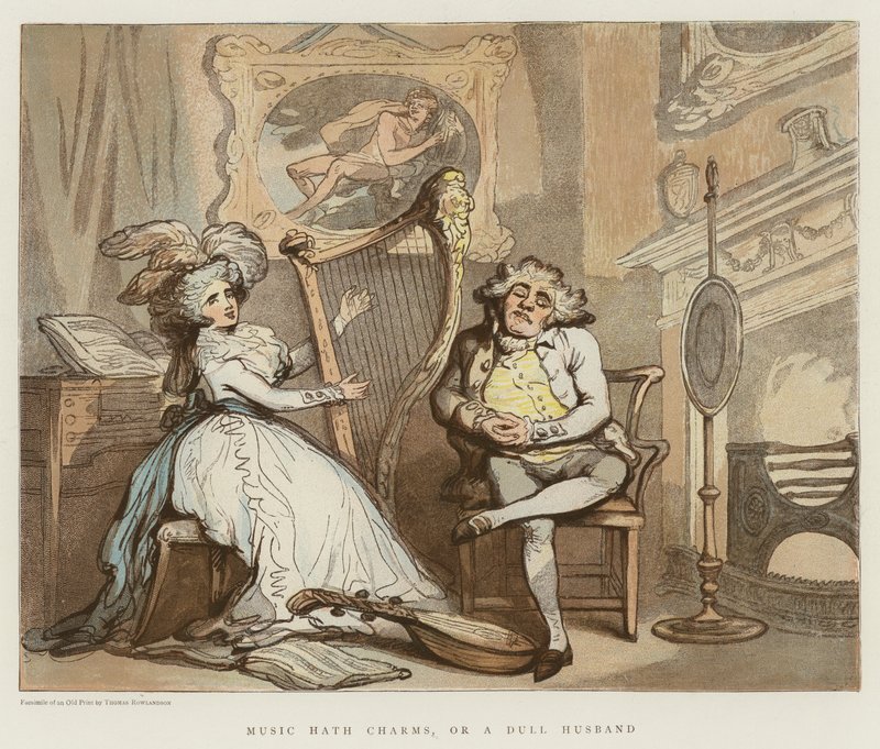 La musica ha fascino, o un marito noioso da Thomas Rowlandson