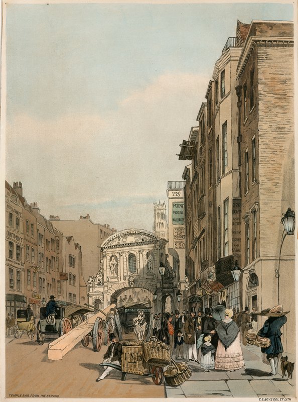 Temple Bar da The Strand, Londra da Thomas Shotter Boys
