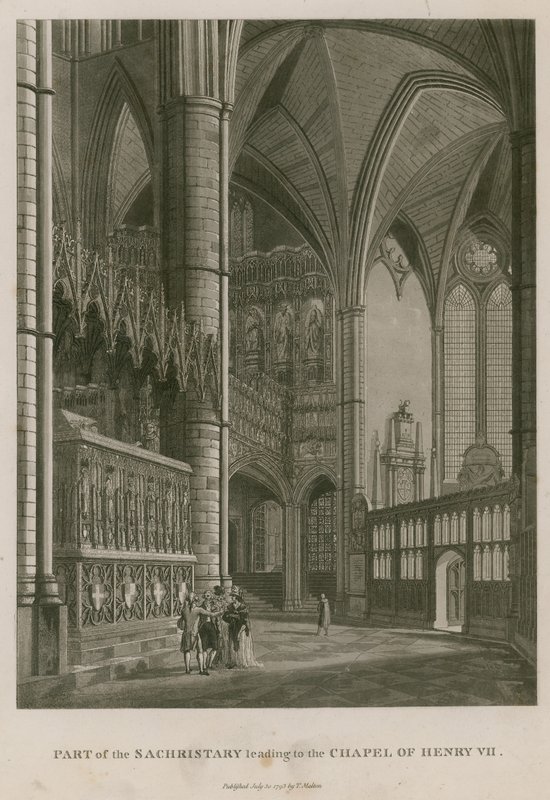 Parte della sacrestia che conduce alla Cappella di Enrico VII, Abbazia di Westminster, Londra da Thomas Snr. Malton