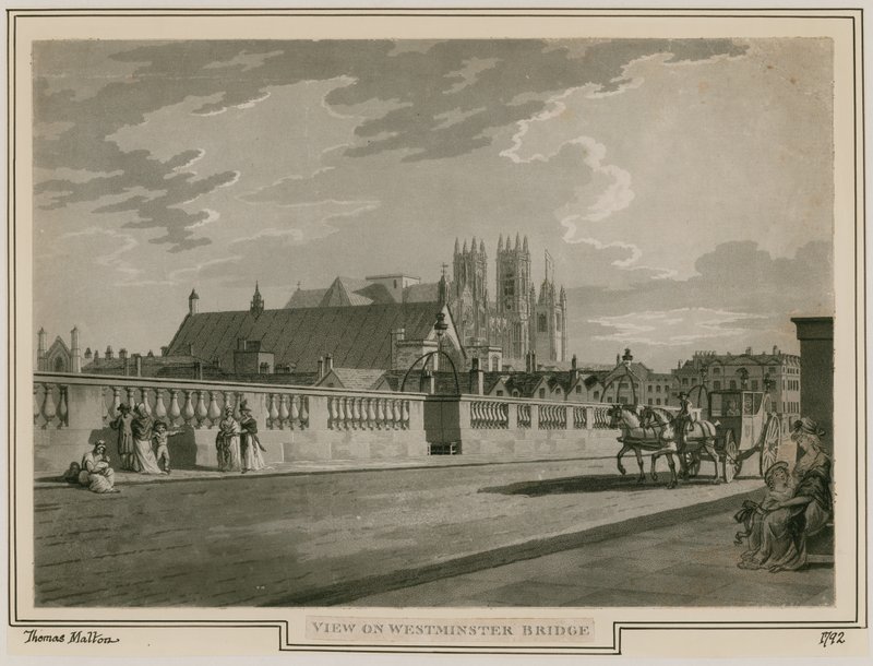 Veduta del Ponte di Westminster da Thomas Snr. Malton