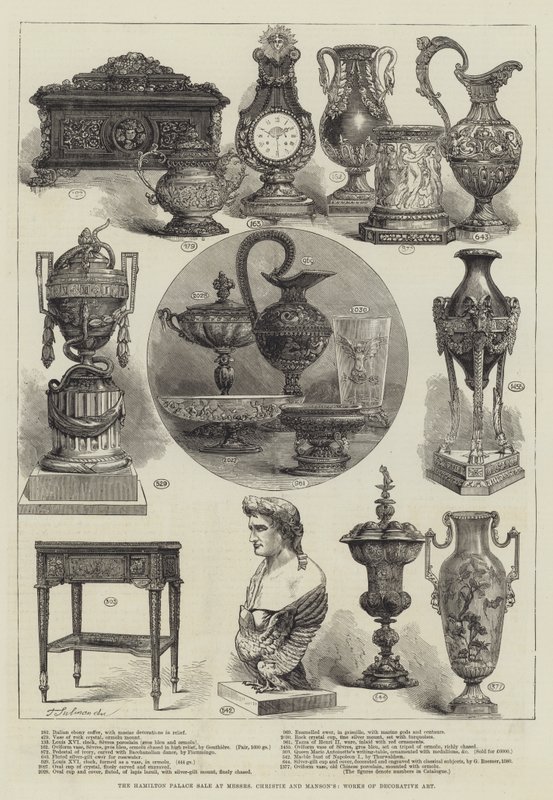 La vendita di Hamilton Palace presso Messers Christie e Mansion, Opere di arte decorativa da Thomas Sulman