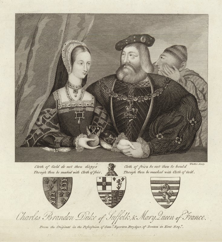 Charles Brandon Duca di Suffolk e Maria Regina di Francia da Thomas Trotter