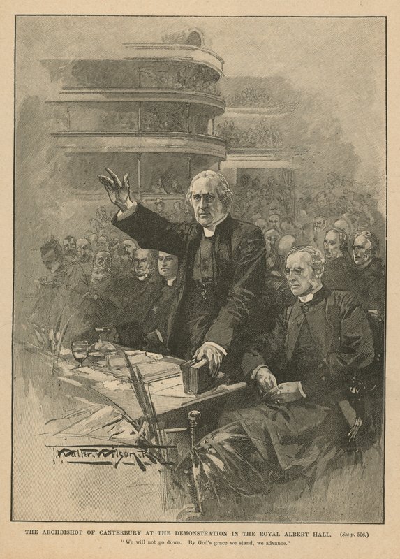 Arcivescovo di Canterbury alla dimostrazione nella Royal Albert Hall da Thomas Walter Wilson