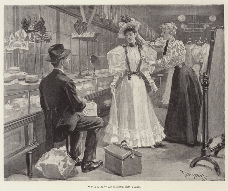 Illustrazione per Il giorno del loro matrimonio, di W D Howells da Thure de Thulstrup