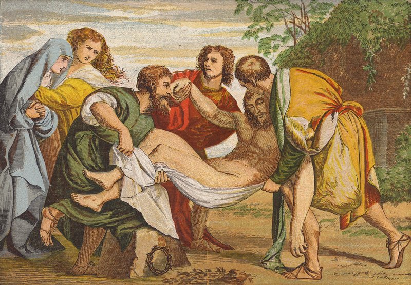 Giuseppe di Arimatea che depone il corpo di Gesù nella sua tomba da Titian (c.1488 1576) (after)