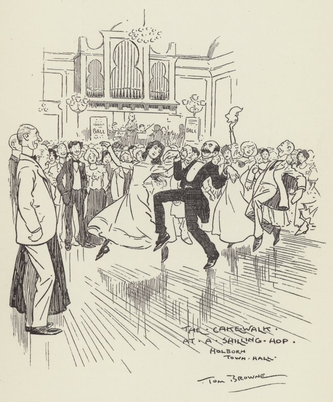 Il Cake Walk a uno Shilling Hop, Holborn Town Hall da Tom Browne