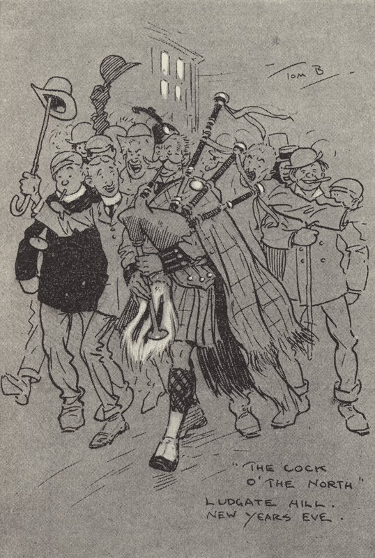 Il gallo del Nord, Ludgate Hill, vigilia di Capodanno da Tom Browne