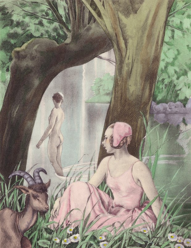 Illustrazione di Brunelleschi per Contes et Nouvelles de La Fontaine da Umberto (after) Brunelleschi