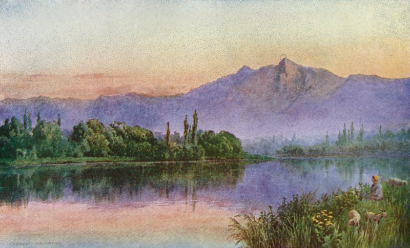 Tramonto sul Jhelum, sopra Srinagar da Unbekannt Unbekannt