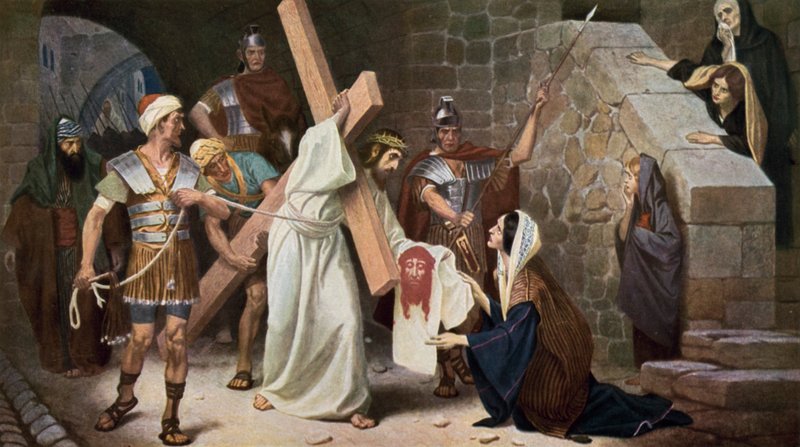 Veronica asciuga il volto di Gesù da Unbekannt Unbekannt