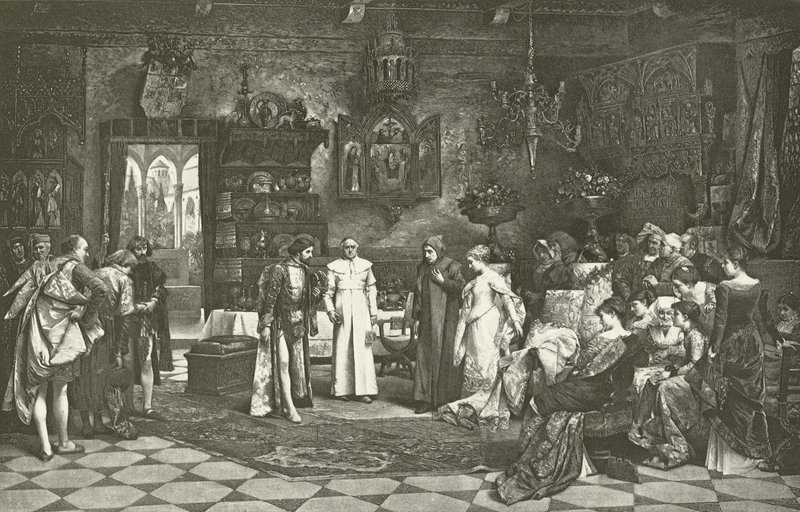 Petrarca e Laura introdotti dall