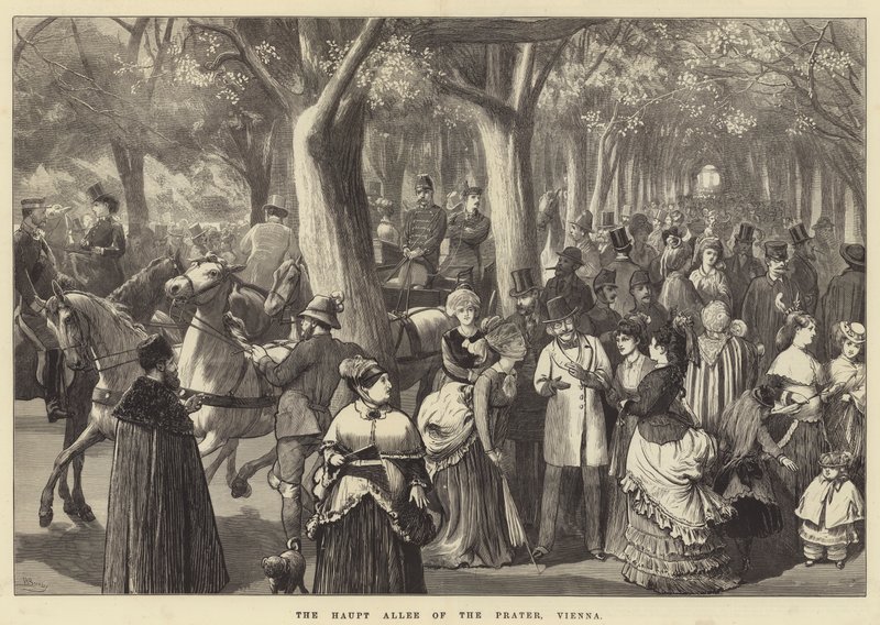 La Haupt Allee del Prater, Vienna da Valentine Walter Lewis Bromley