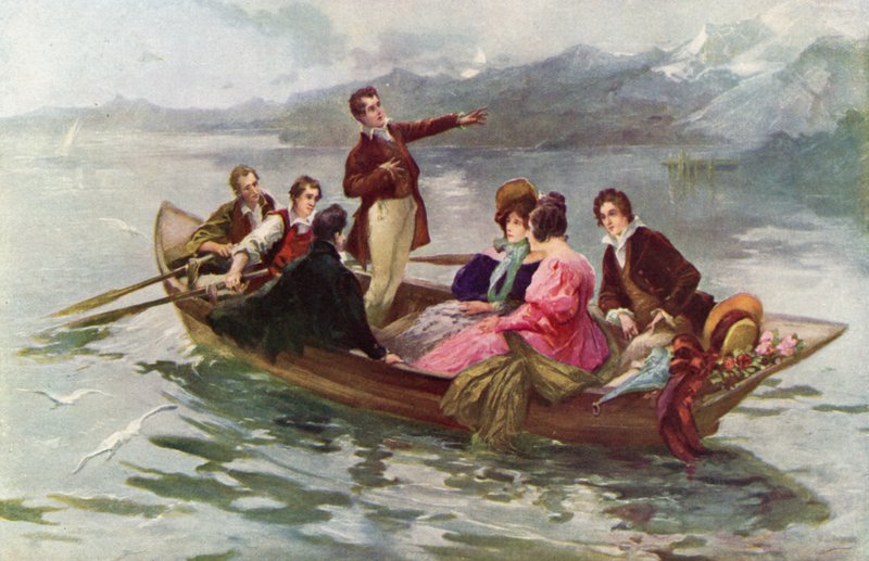 Byron e Shelley sul Lago di Ginevra da Vicente de Paredes