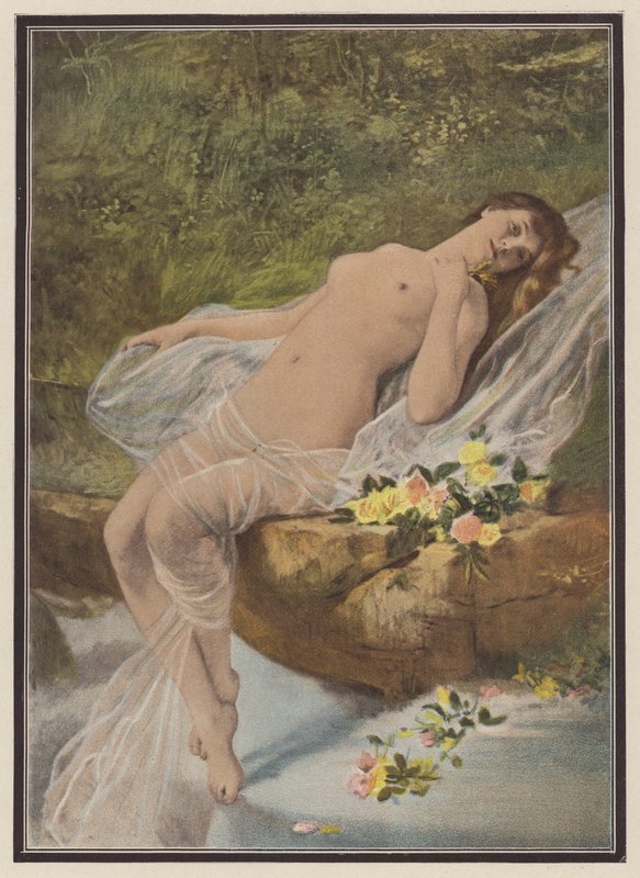 Donna con fiori da Vlaho Bukovac