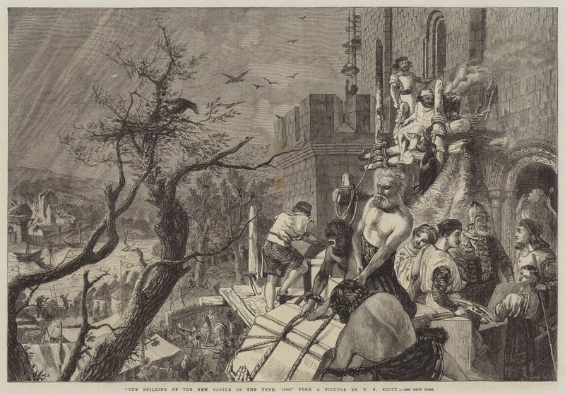 La costruzione del nuovo castello sul Tyne, 1080 da W. Bell Scott