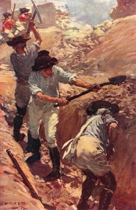 Clive nelle trincee ad Arcot da W.R.S. (after) Stott