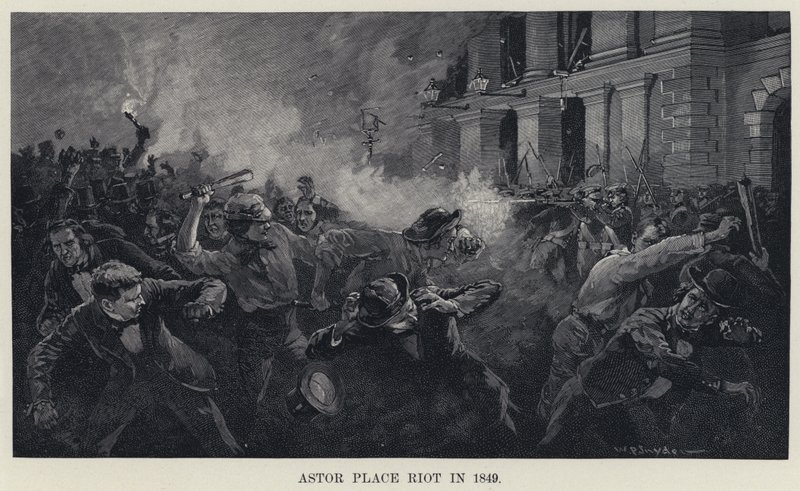 Rivolta di Astor Place nel 1849 da W. P. Snyder