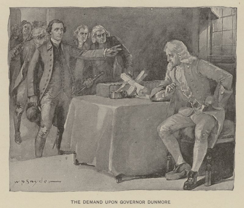 La richiesta al Governatore Dunmore da W. P. Snyder
