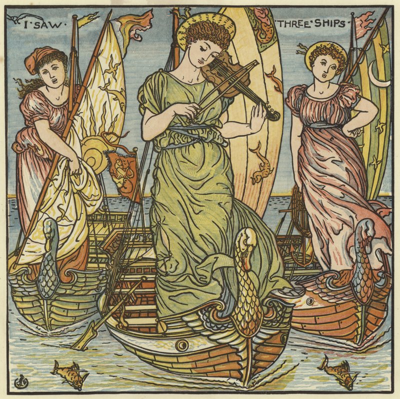 Ho visto tre navi da Walter Crane