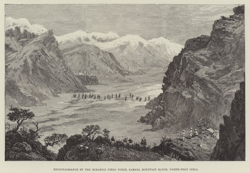 Ricognizione della Forza di Campo Miranzai, Catena Montuosa di Samana, India Nord-Occidentale da Walter Paget