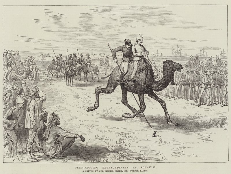 Tent-Pegging straordinario a Souakim da Walter Paget
