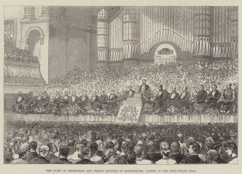 Il Duca di Edimburgo e il Principe Leopoldo a Manchester, soirée nella Free-Trade Hall da Walter Paget