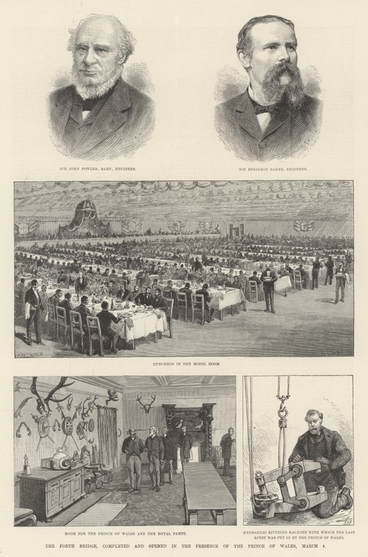 Il ponte di Forth, completato e inaugurato alla presenza del Principe di Galles, 4 marzo da Walter Paget