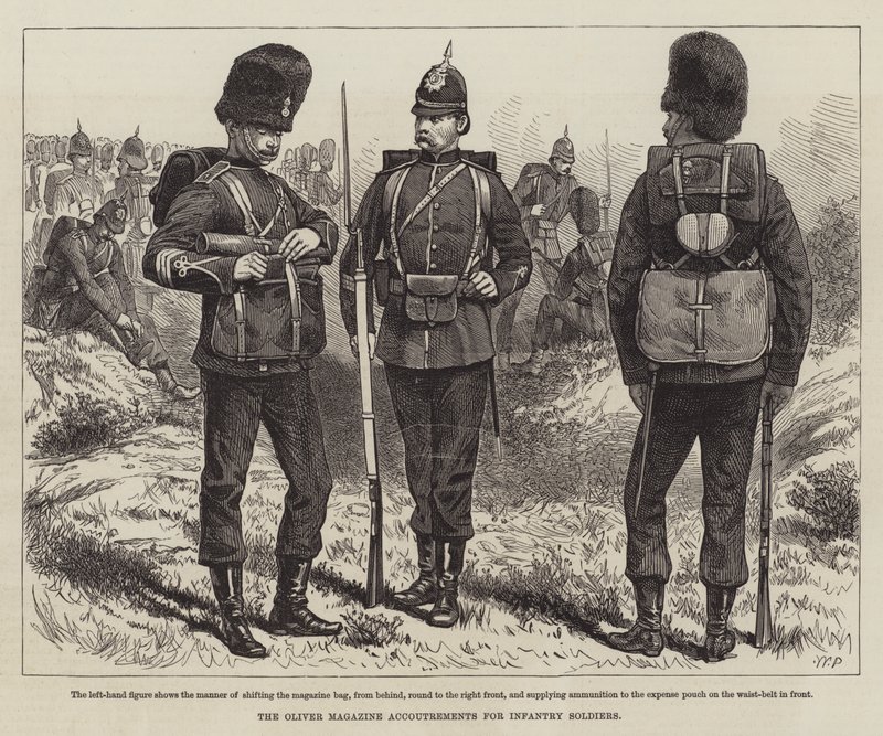 Gli Equipaggiamenti del Magazine Oliver per i Soldati di Fanteria da Walter Paget