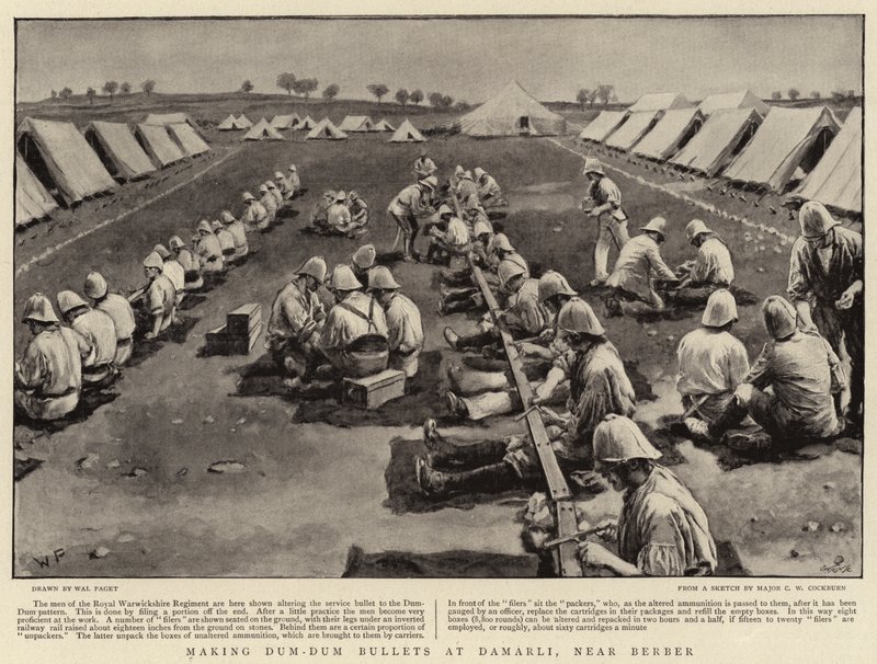 Produzione di proiettili Dum-Dum a Damarli, vicino a Berber da Walter Stanley Paget