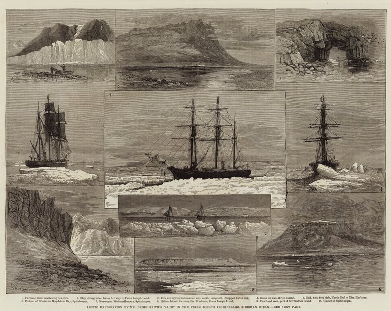Esplorazione artica con lo yacht di Mr Leigh Smith nell