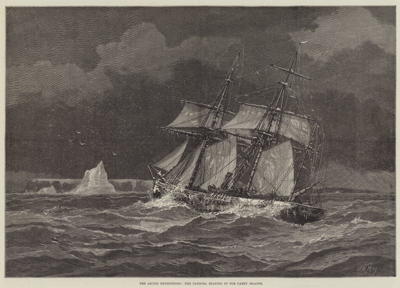 Le spedizioni artiche, il Pandora verso le isole Carey da Walter William May