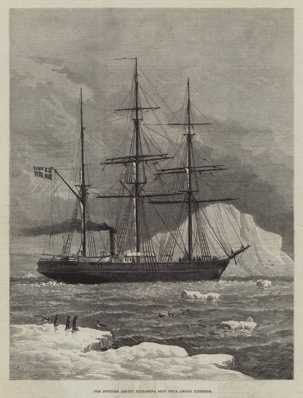 La nave esplorativa artica svedese Vega tra gli iceberg da Walter William May