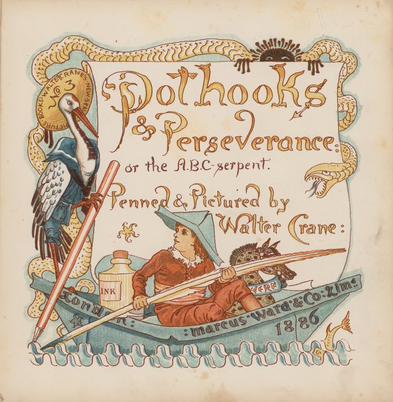 Illustrazione per Pothooks and Perseverance di Walter Crane da Walter (after) Crane