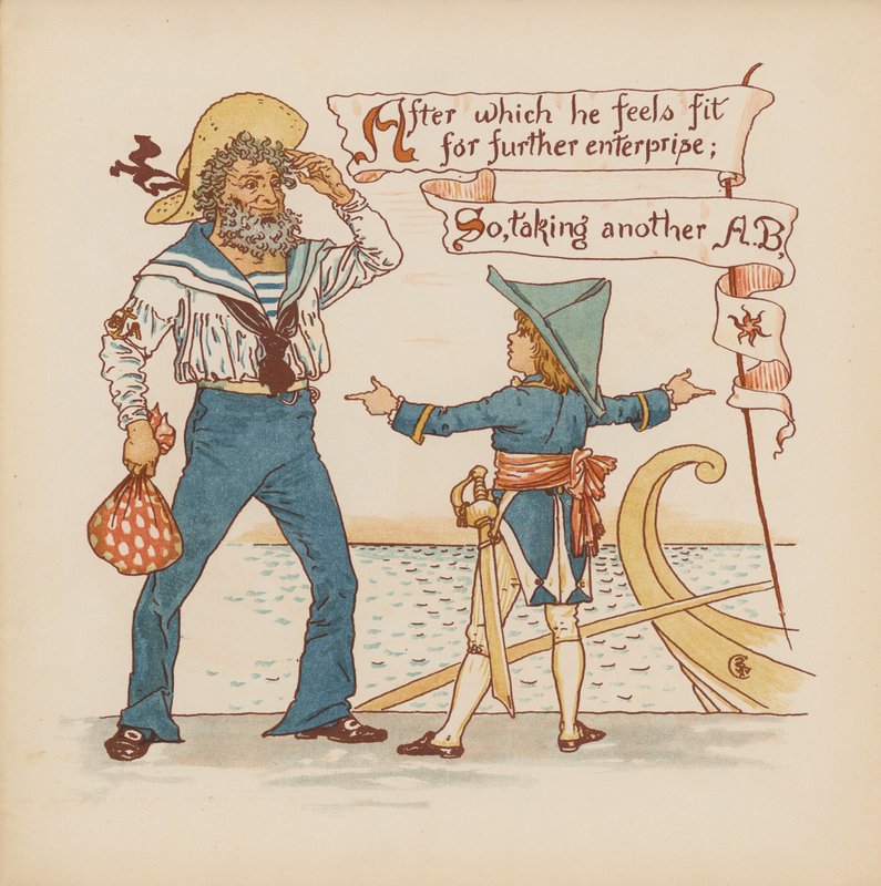 Illustrazione per Pothooks and Perseverance di Walter Crane da Walter (after) Crane