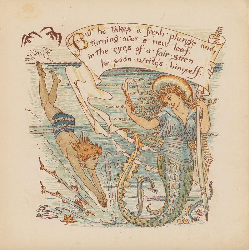 Illustrazione per Pothooks and Perseverance di Walter Crane da Walter (after) Crane