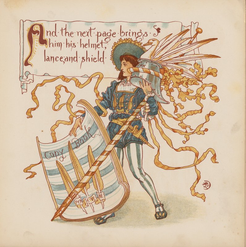 Illustrazione per Pothooks and Perseverance di Walter Crane da Walter (after) Crane
