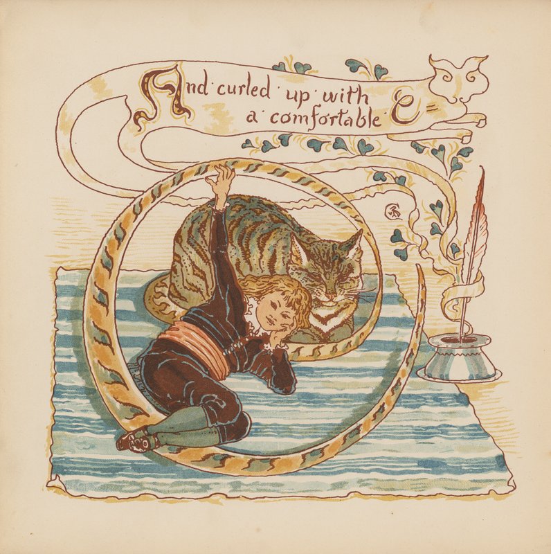 Illustrazione per Pothooks and Perseverance di Walter Crane da Walter (after) Crane