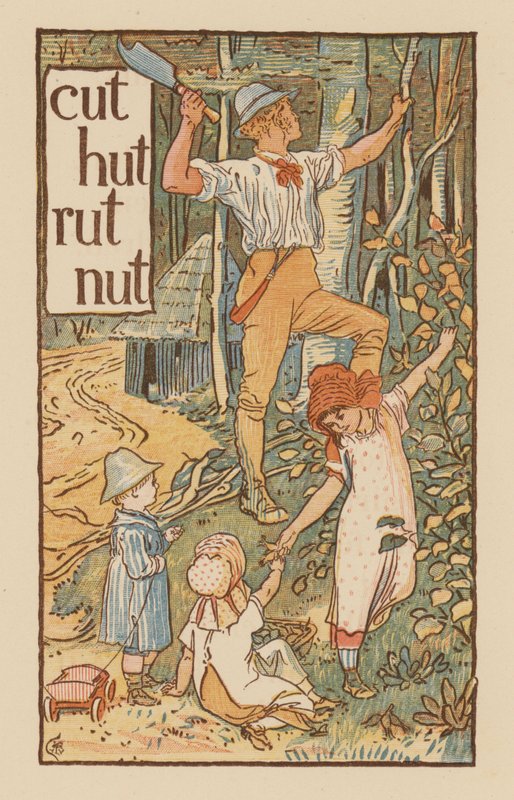 Pagina da The Golden Primer da Walter (after) Crane