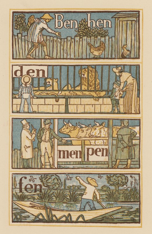 Pagina da The Golden Primer da Walter (after) Crane