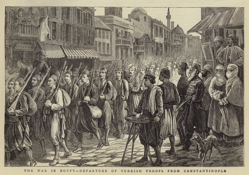 La guerra in Egitto, partenza delle truppe turche da Costantinopoli da Walter Charles Horsley