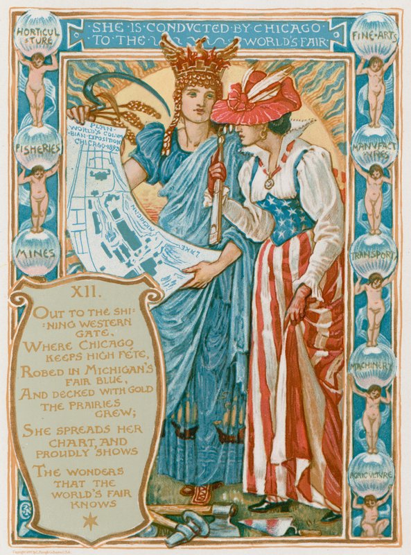 È condotta da Chicago alla Fiera Mondiale da Walter Crane