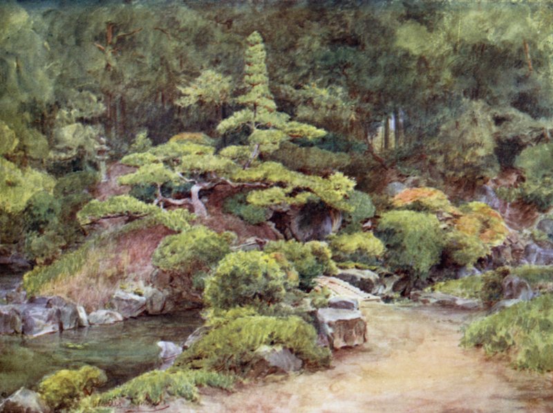 Giardino del tempio buddista, Kofu da Walter Frederick Roofe Tyndale