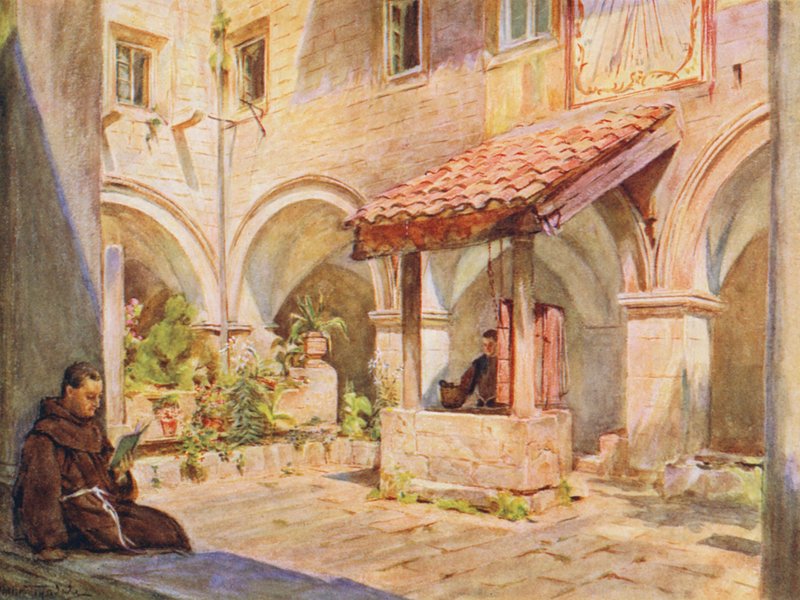 Il chiostro superiore a San Francesco, Ragusa da Walter Frederick Roofe Tyndale