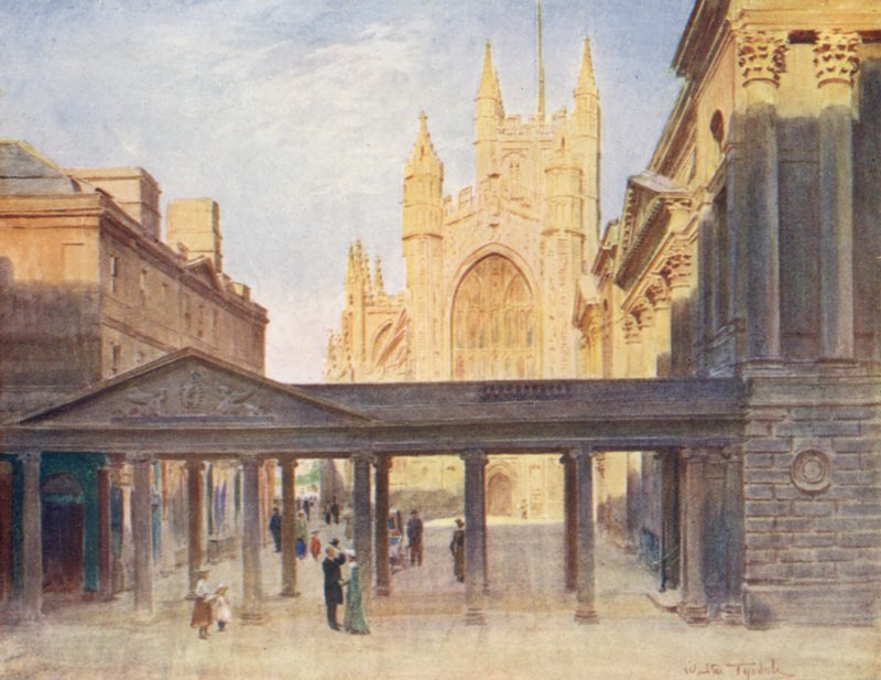 Wessex: Abbazia di Bath e sala delle pompe da Walter Frederick Roofe Tyndale
