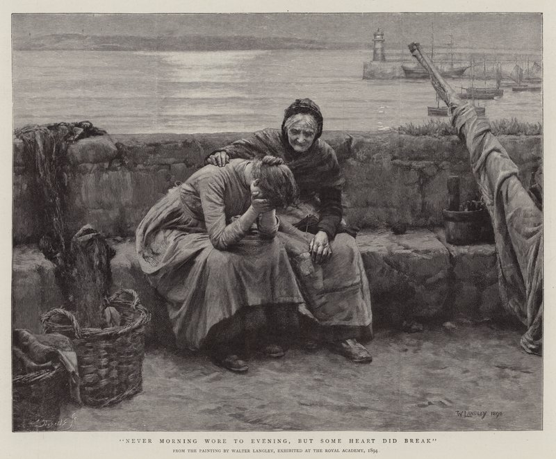 Mai il mattino si è trasformato in sera senza che qualche cuore si spezzasse da Walter Langley